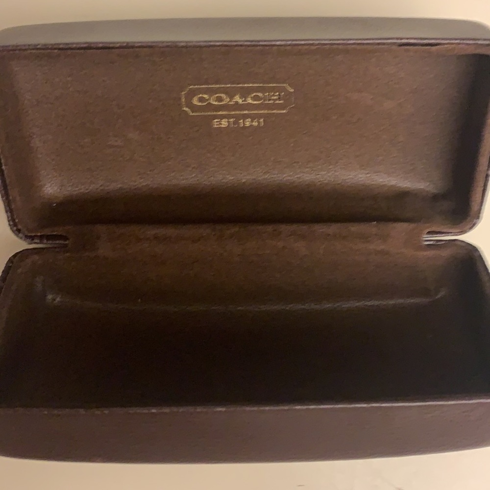 Brown Coach hard case sunglasses/glasses holder - Picture 3 of 7